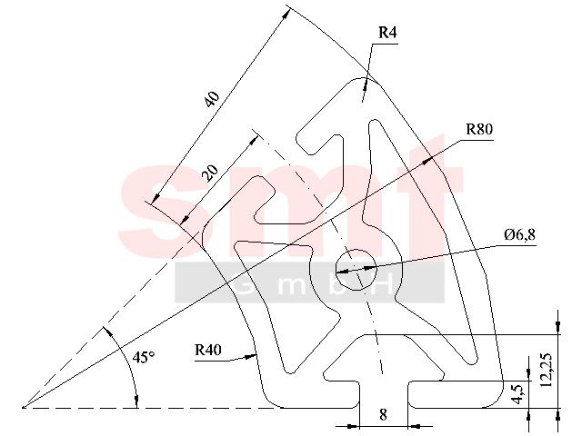 Ma�e Profil, item kompatibel R40/80-45� leicht