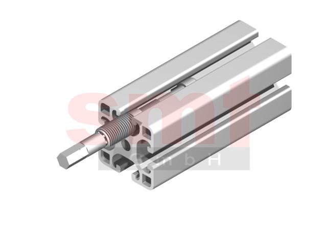 GN 25b Schnellspannverbinder, Stahl, für Aluprofile (b-Baukasten),  Montagebolzen symmetrisch